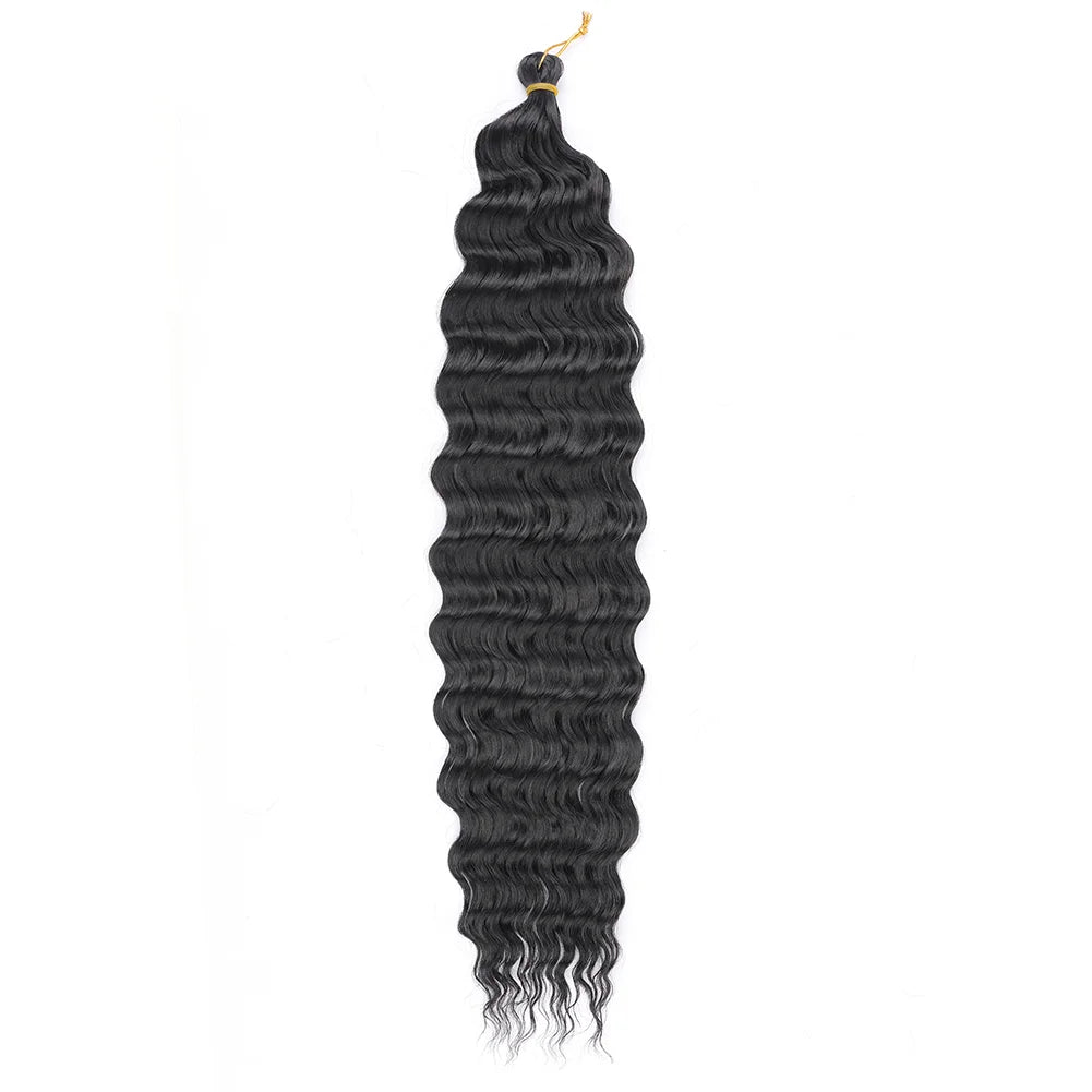 Cheveux au crochet Deep Wave, Tresse synthétique Passion Twist, Extension de cheveux bouclés afro, Tresse Water Wave Deep Twist, Cheveux Ocean Wave