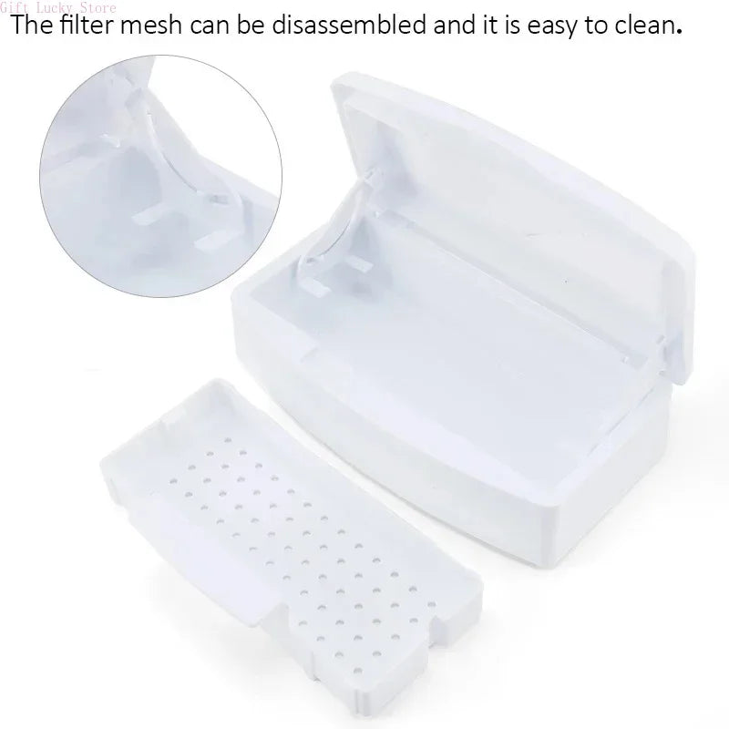 Nail Art Tools Sterilizer Tray, Disinfection Pedicure Manicure Tools Box, Salon Tools