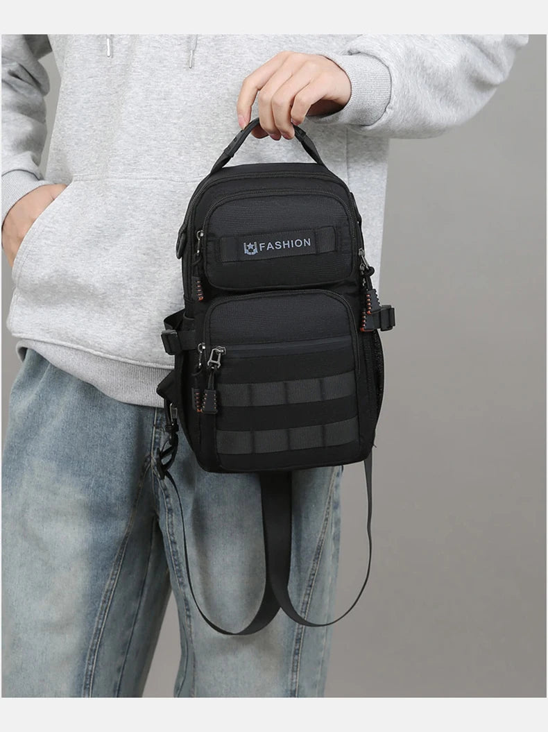 Sac de poitrine de randonnée, sac à dos de voyage multifonctionnel Molle, sac à main léger, pochette pour équipement d'escalade de cyclisme en plein air, grand sac amusant