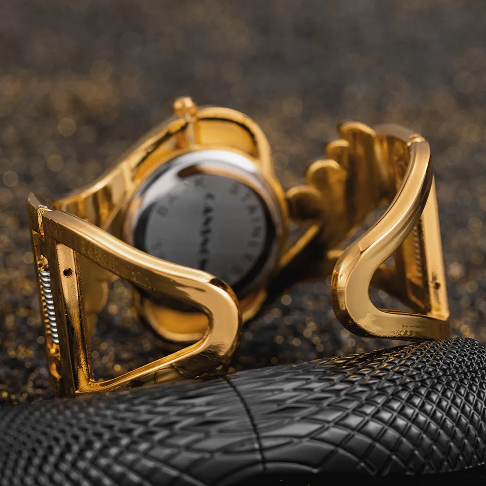 Reloj de pulsera de lujo con cristales para mujer