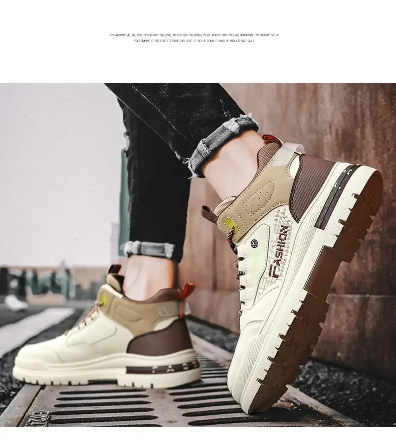Zapatillas Casual Vulcanizadas para Hombre – Zapatos de Suela Blanda para Caminar y Exteriores