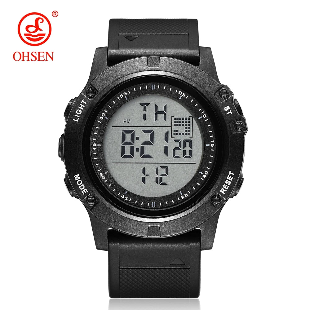 Relojes de hombre Reloj digital impermeable deportivo para hombre Esfera LED grande Moda Caqui Reloj de pulsera militar Reloj Masculino