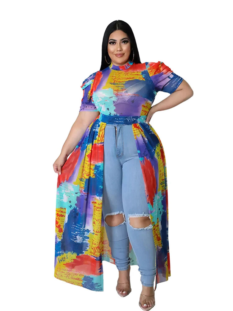 Blusas de mujer a la moda de verano elegante blusa de gasa talla grande tops 4xl 5xl venta al por mayor dropshipping