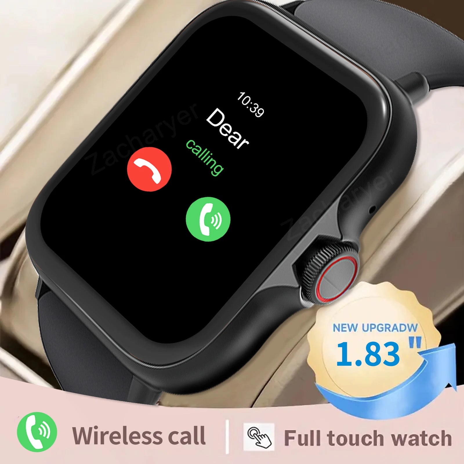 El smartwatch tiene función de llamada, notificación de mensajes, diseño ultrafino, es compatible con Android y iPhone, regalo neutro, múltiples