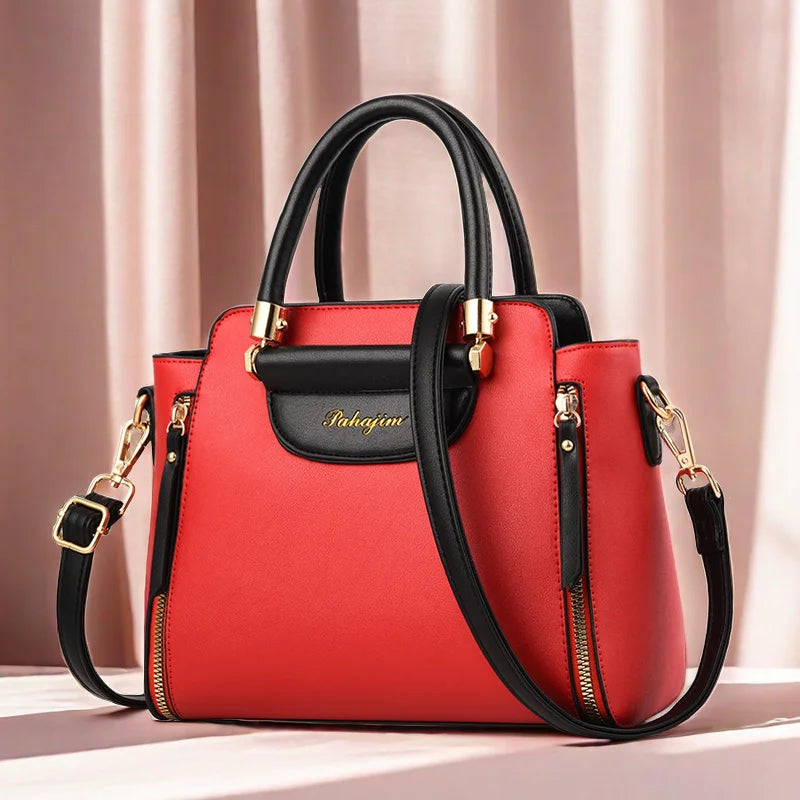 Women's bag 2025 new fashion women's bags hit color hand-held bag Europeand the United States all-match shoulder messenger bag