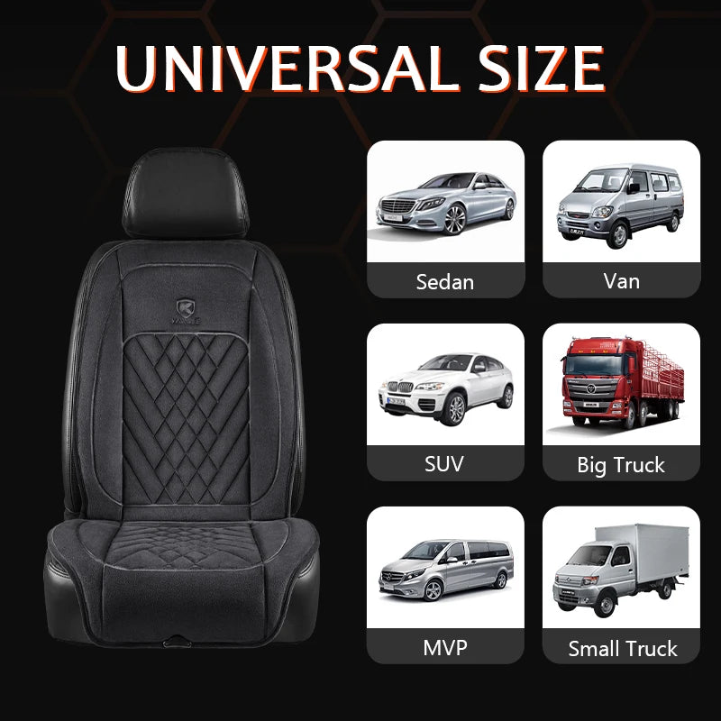 Funda de asiento de coche con calefacción de 12-24 V de calentamiento rápido en 30' universal Calentador de asiento de coche Cojín de calefacción de coche de invierno Almohadillas térmicas de respaldo cálido