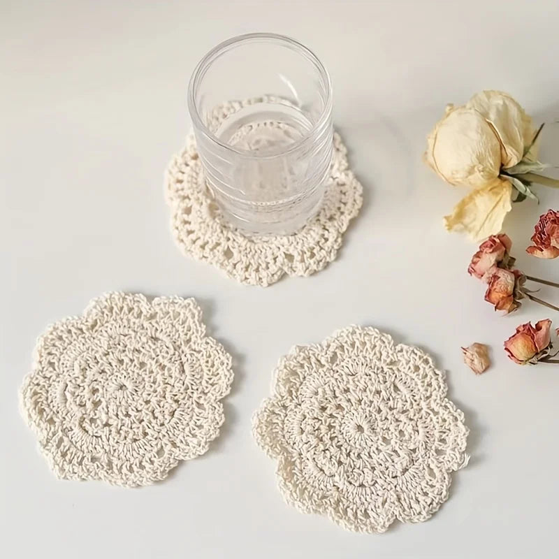 4pcs Coaster, hand-woven coaster, heat-insulated table mat, room decoration