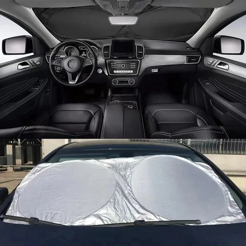 Parasol para parabrisas de coche, cubierta protectora parasol, protector de visera interior anti UV, parasol plegable para parabrisas, accesorios para coche