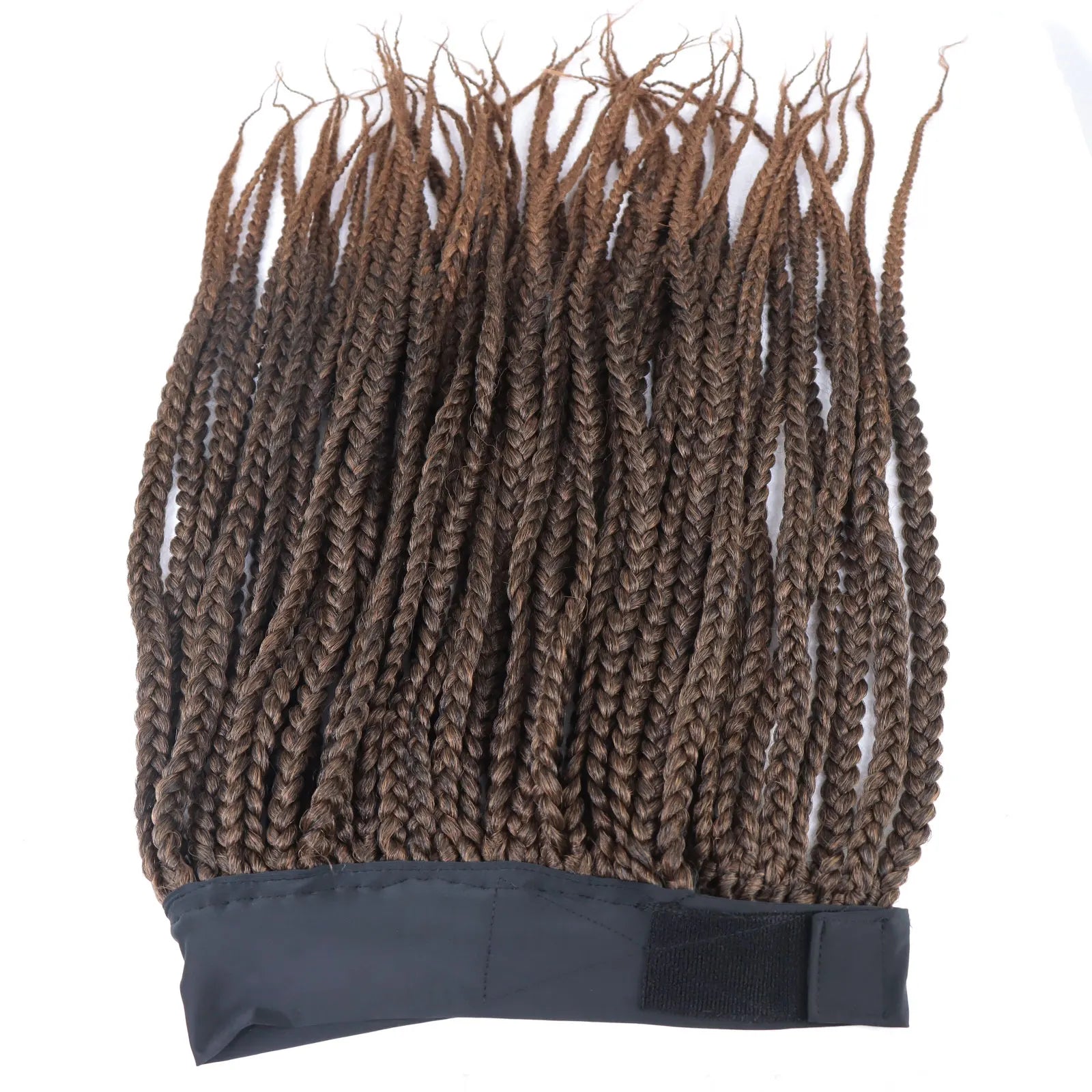 Headband Box Briad Ponytail Synthetic Crochet Braiding Hair Extension Natural Looking Ombre Brown Ponytail for Women