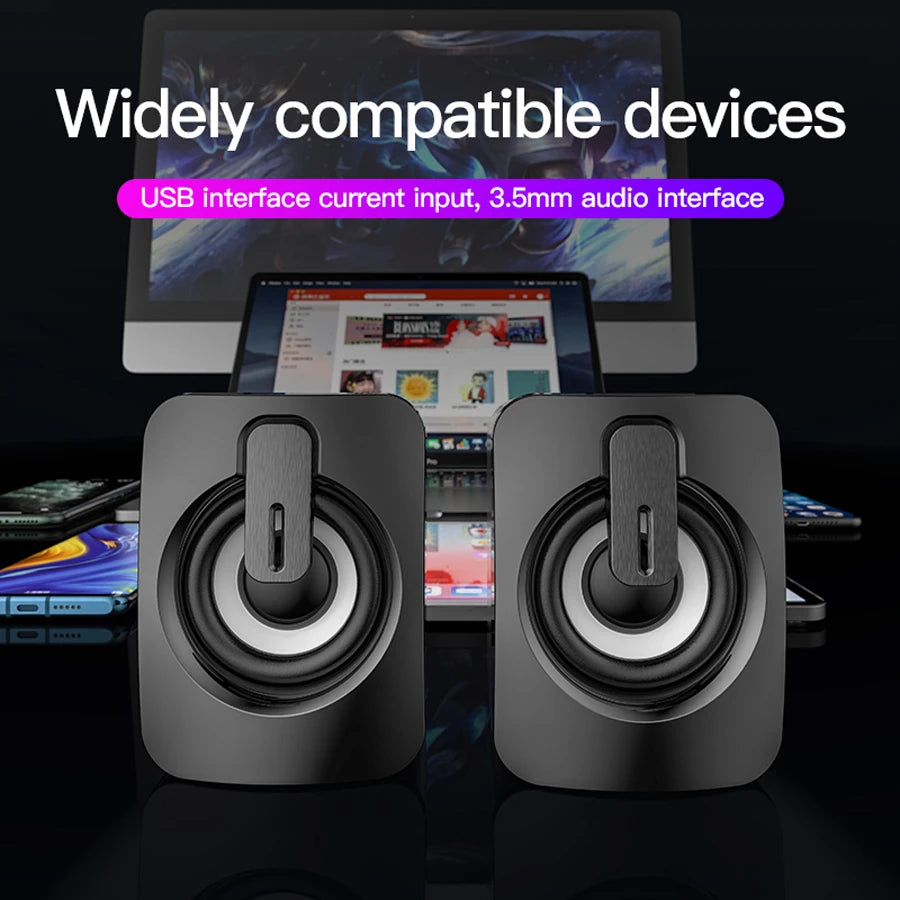 Altavoz de computadora para PC portátil de escritorio Caixa De Som Caja de sonido Sistema de audio de música Bocina Columna Acústica Columna Unidad amplificada