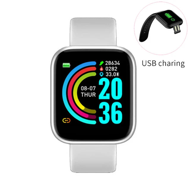Smartarmbånd Smartklokker Menn Kvinner Gaver Sport Blue Tooth Band Puls Blodtrykk Fitness Tracker For Android IOS