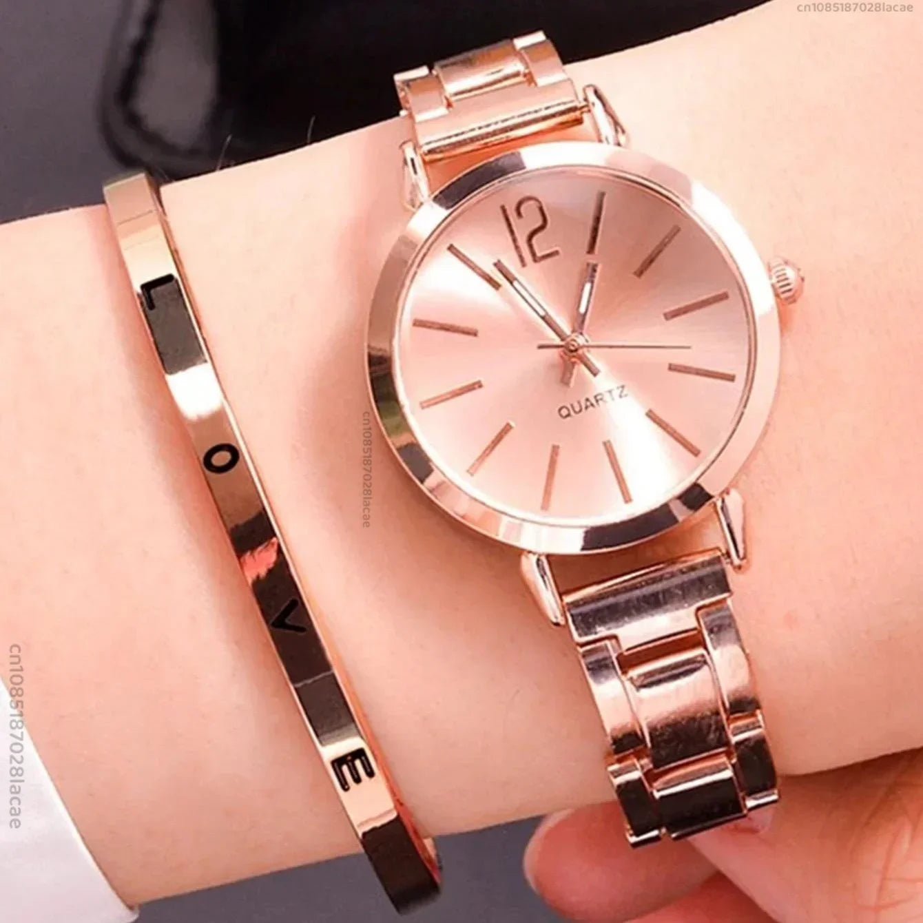 Women’s Quartz Watch & Bracelet Set