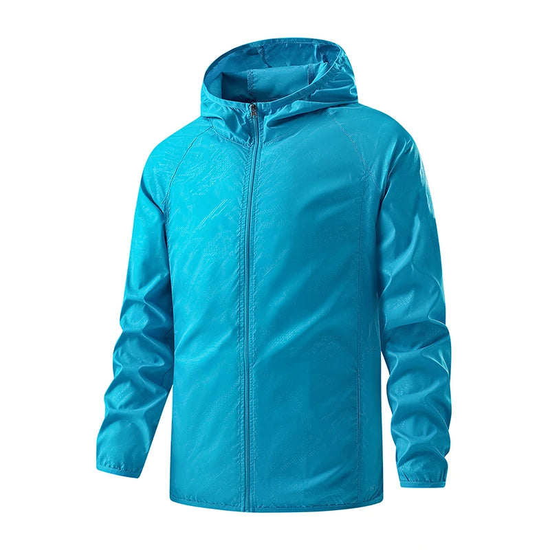 Chaqueta de senderismo JNLN para hombre y mujer, impermeable, con protección solar, cortavientos, unisex, para camping, escalada, para exteriores, impermeable, ropa portátil
