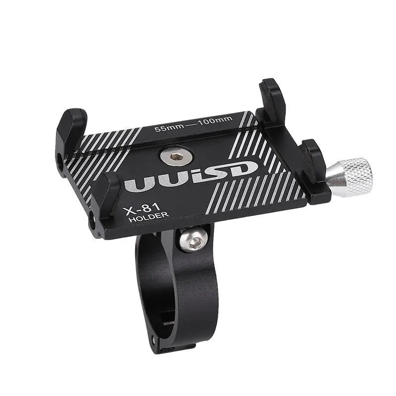 Soporte para teléfono de bicicleta, patinete, motocicleta, aleación de aluminio, antideslizante, clip GPS, soporte universal para teléfono de bicicleta