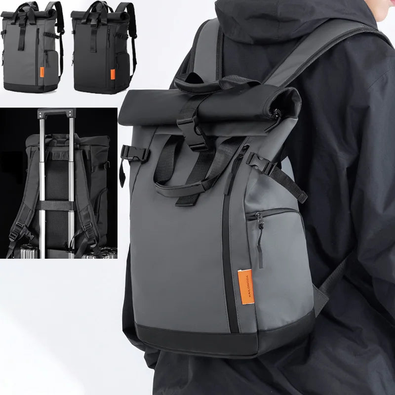 Men's Travel Camping Bag 15.6inch Laptop Computer Backpack Outdoor Waterproof Hiking School College Business Trekking Rucksack