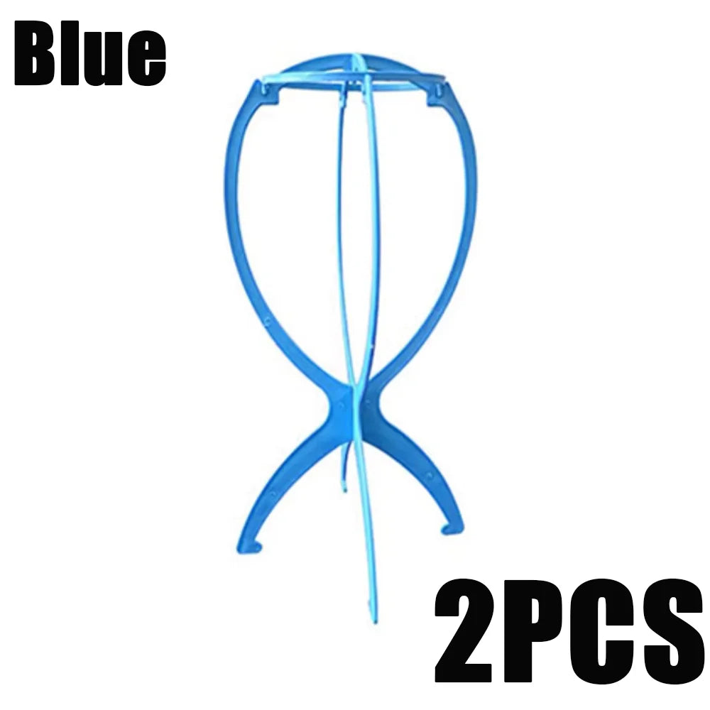 1/2/3pcs Folding Wig Stand Plastic Portable Hat Display Stand Adjustable Durable Barbershop Fashion Model Holder Home Salon Use