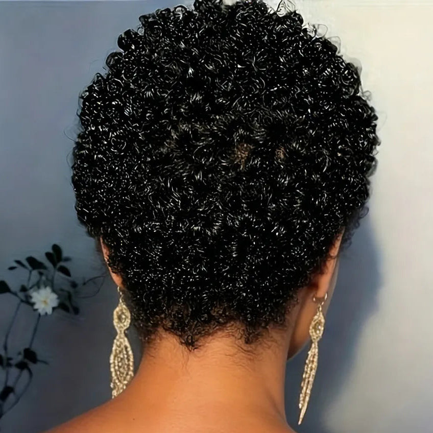 4" Afro Curly Pixie Wig