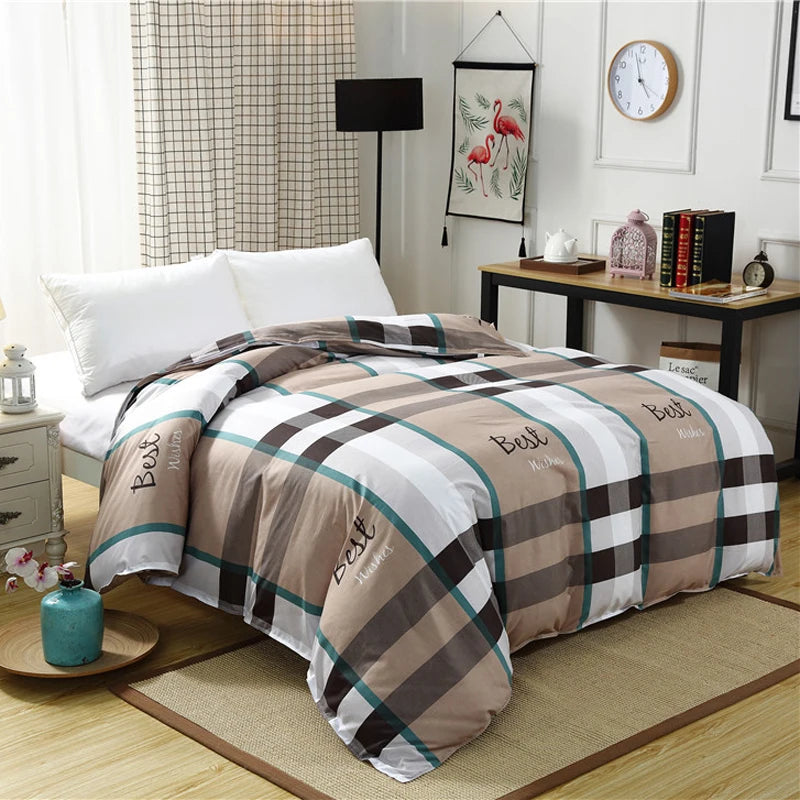 Funda nórdica de cuadros sencilla 220x240, funda de edredón nórdica para 2 personas, 1 funda de edredón para cama doble, queen y king size 135 150x200