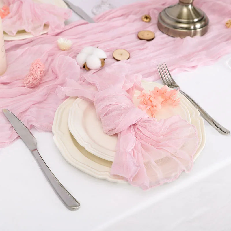 Servilletas arrugadas de 6 piezas Servilletas de algodón suave Servilletas decorativas de tela para bodas, fiestas, uso diario familiar