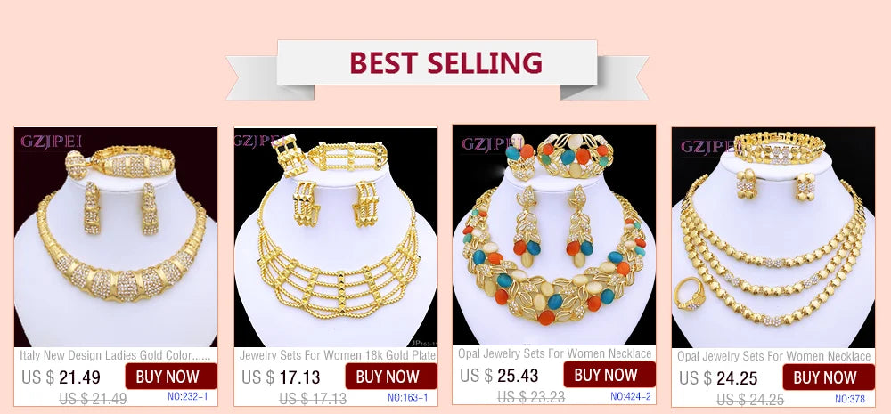Juego de joyas de Dubái para mujer chapado en oro de 18 quilates, lujoso conjunto de collar, pendientes, pulsera y anillo, joyería para fiesta de boda, tendencia