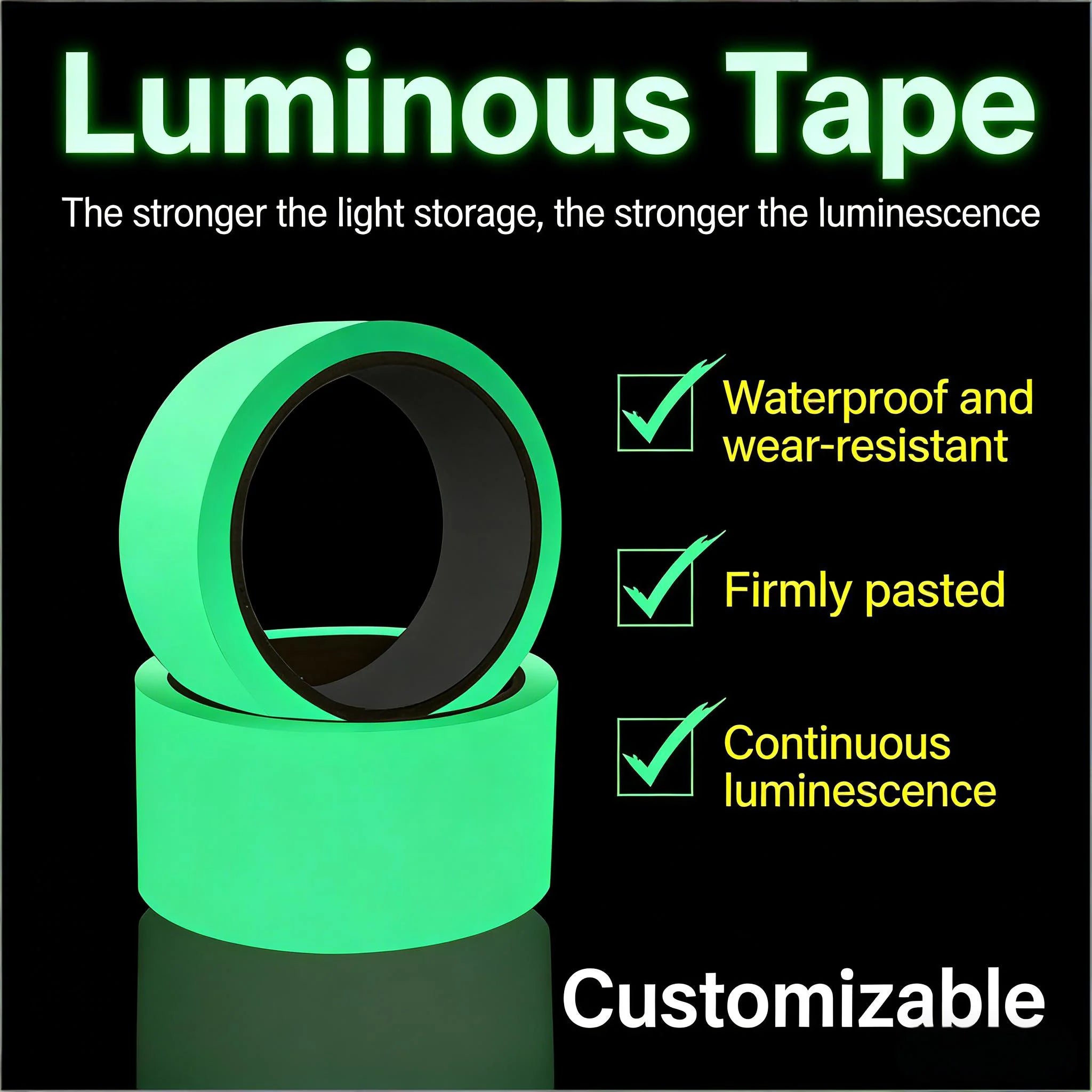 Glow-in-the-Dark Safety Tape