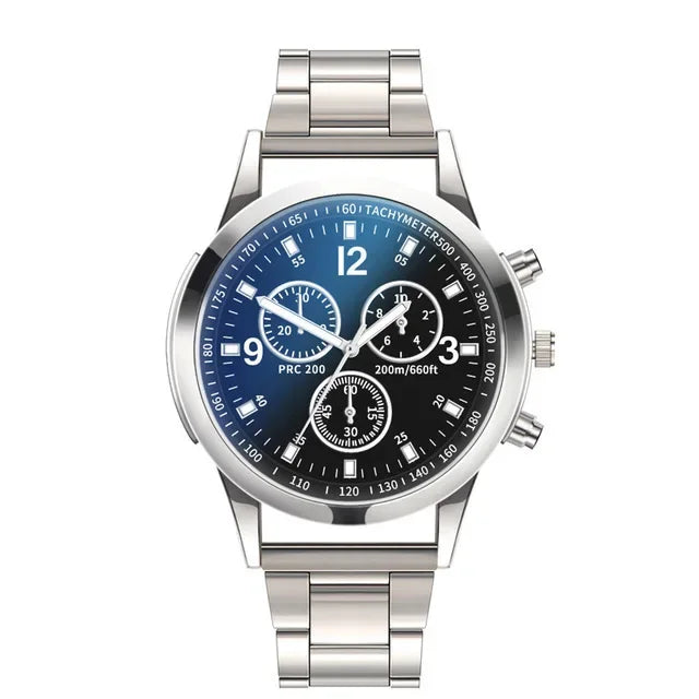 Nuevo reloj de hombre, banda de lujo, reloj redondo, moda, Blu-ray, reloj romano para hombre, relojes para hombre, שעון ספורט, часы мужские наручные
