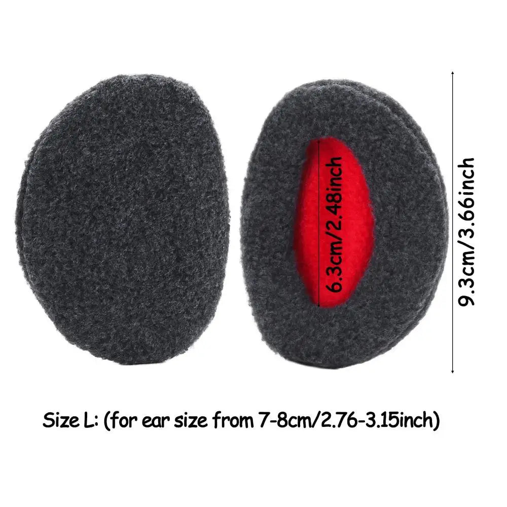 Bandless Ear Muffs Fleece Ear Muffs Thick Winter Windproof Warm Ear Covers Cold Weather Ear Warmer for Men Women