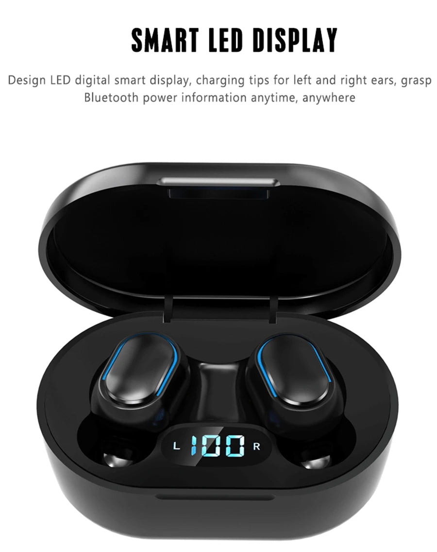 Auriculares inalámbricos E7S TWS Auriculares Bluetooth Sonido HIFI sin pérdidas Auriculares deportivos impermeables para todos los smartphones