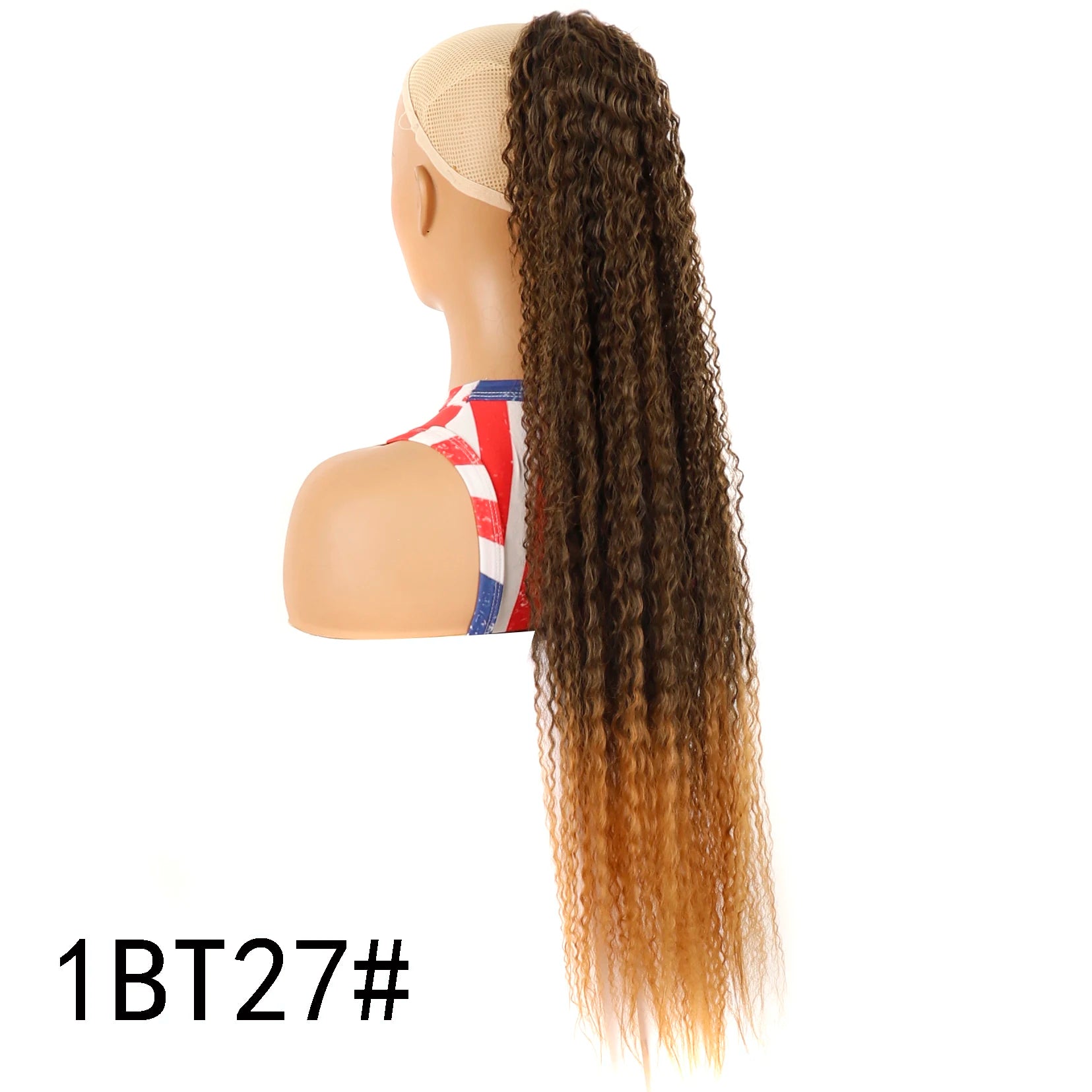 Long Curly Drawstring Ponytail for Women Synthetic Kinky Curly Ponytail Hair Extensions 32inch Afro Curly Hairpieces Fake Tail