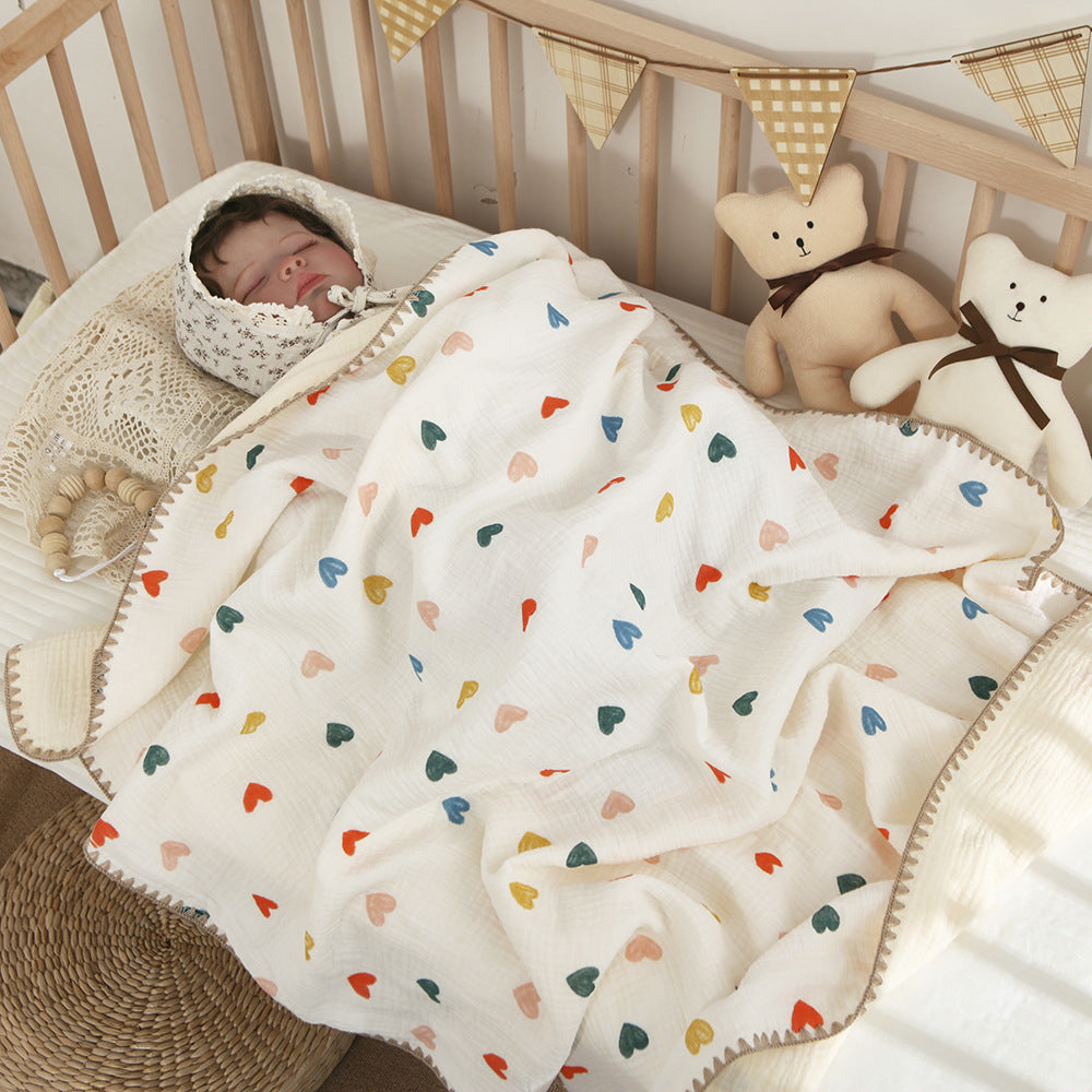 Mantas de bebé para camas, 4 capas de algodón, muselina, ropa de cama, accesorios para bebés, toalla de baño para recién nacidos, madres e hijos
