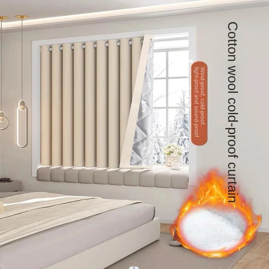 Noise Reduction Sound Insulation Bedroom Curtains Modern Simple 100% Blackout Curtains For Living Room Balcony Window Blinds