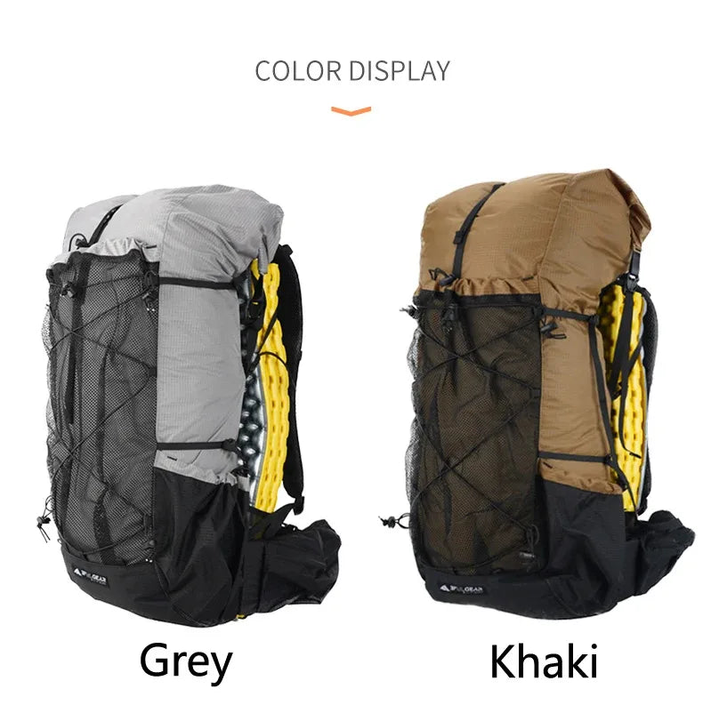 Sac à dos de randonnée léger et imperméable 3F UL Gear 40 + 16 L, pour camping, voyage, escalade, trekking, avec sangle réglable