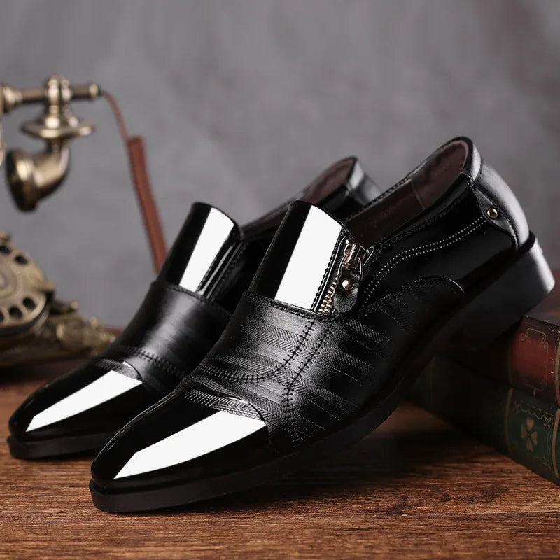 Zapatos Oxford negros clásicos de vestir