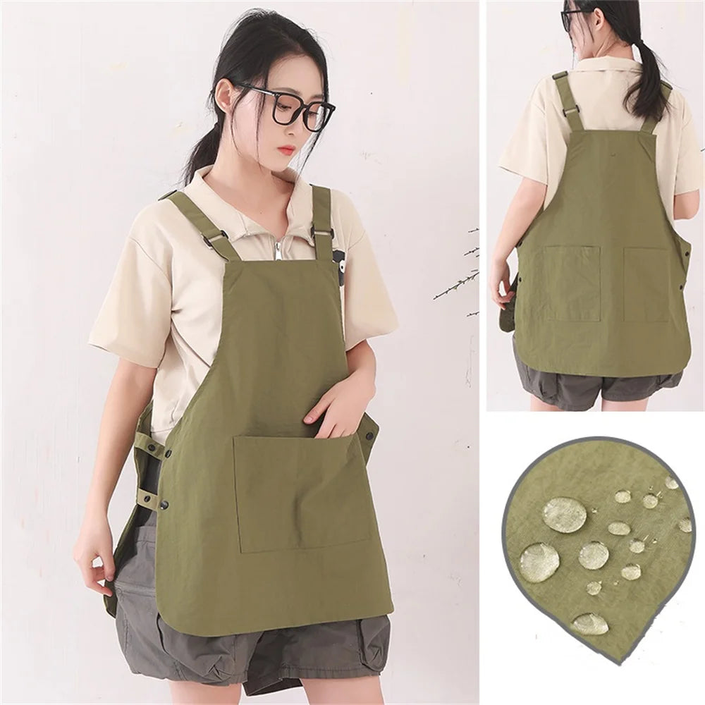 Waterproof Vest Apron Antifouling Nylon Sleeveless Aprons Unisex Household Kitchen Workwear For Barber Coffee Shop Hairdresser