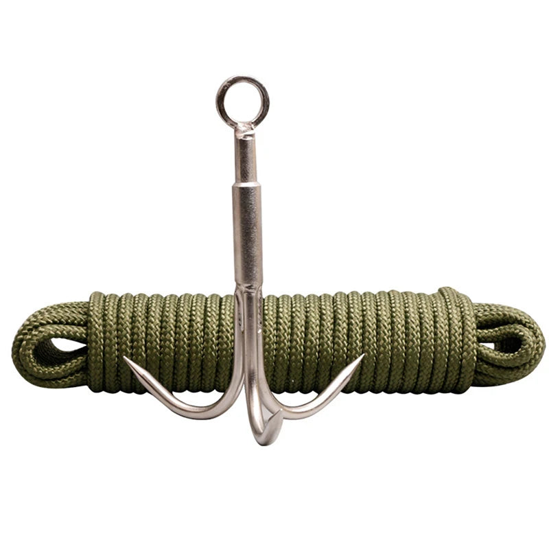 Mosquetón de garra de acero inoxidable para senderismo, gancho de escalada multifuncional, gancho de agarre para viajes, camping al aire libre, pesca
