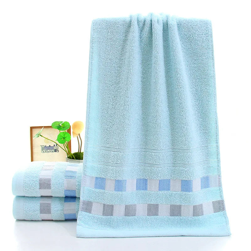 Toallas de mano y cara de algodón 100% de alta calidad para adultos, toalla de mano a cuadros para el hogar, cuidado facial, baño, deportes, toalla de algodón 34x74cm