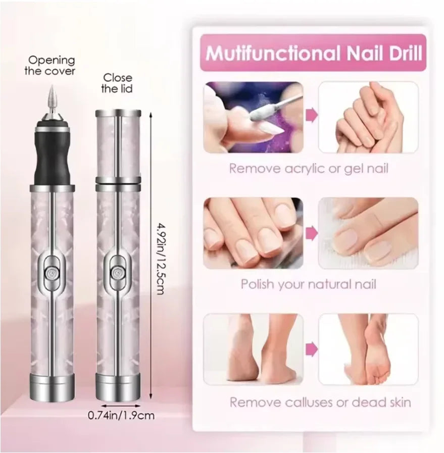 Nail art tools professional set electrical adjustment Rechargeable Electric Nail Grinder Nail Art Tools sets for Home Salon