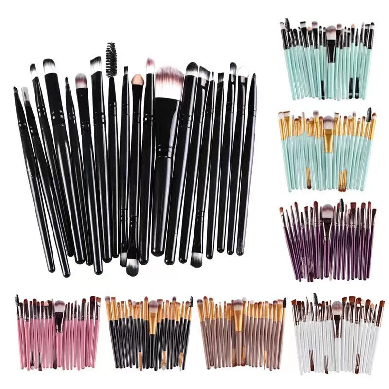 20-Piece Eye Brush Set – Complete Eyeshadow & Eyeliner Tools