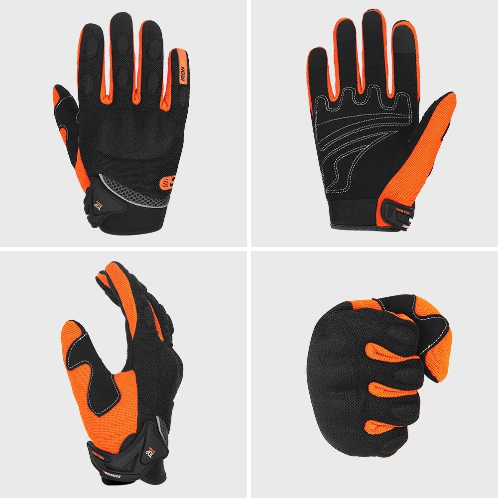 Summer Full Finger Motorcycle Gloves Men Breathable Touch Screen Motorbike Motocross Moto Biker Gloves Motorcycle Accessories