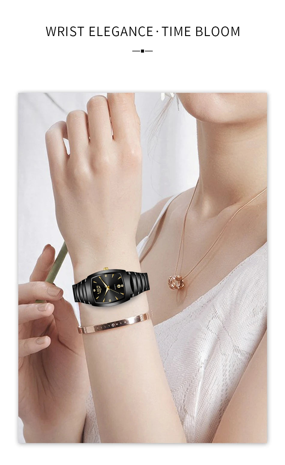Reloj de lujo LIGE para mujer: elegante, moderno y perfecto para el estilo diario