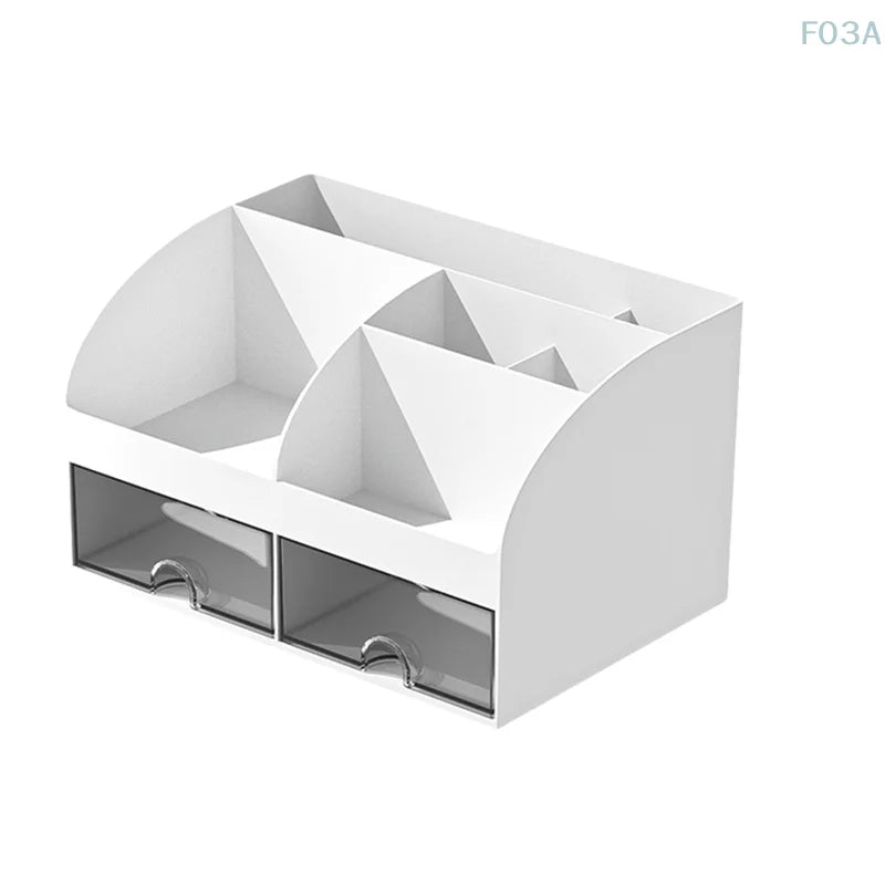 Organizador de escritorio con cajones Organizador de escritorio Caja de almacenamiento de maquillaje de mesa Suave y resistente Caja de almacenamiento de suministros de oficina Múltiple