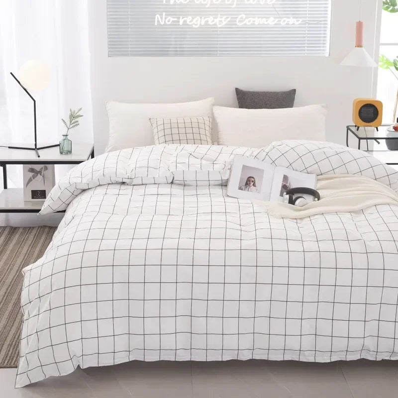 Enkelt dynetrekk Enkel Dobbel Queen King Size Dynetrekk Sengetøy Mykt Komfort Mikrofiber Dynetrekk Ingen Putetrekk