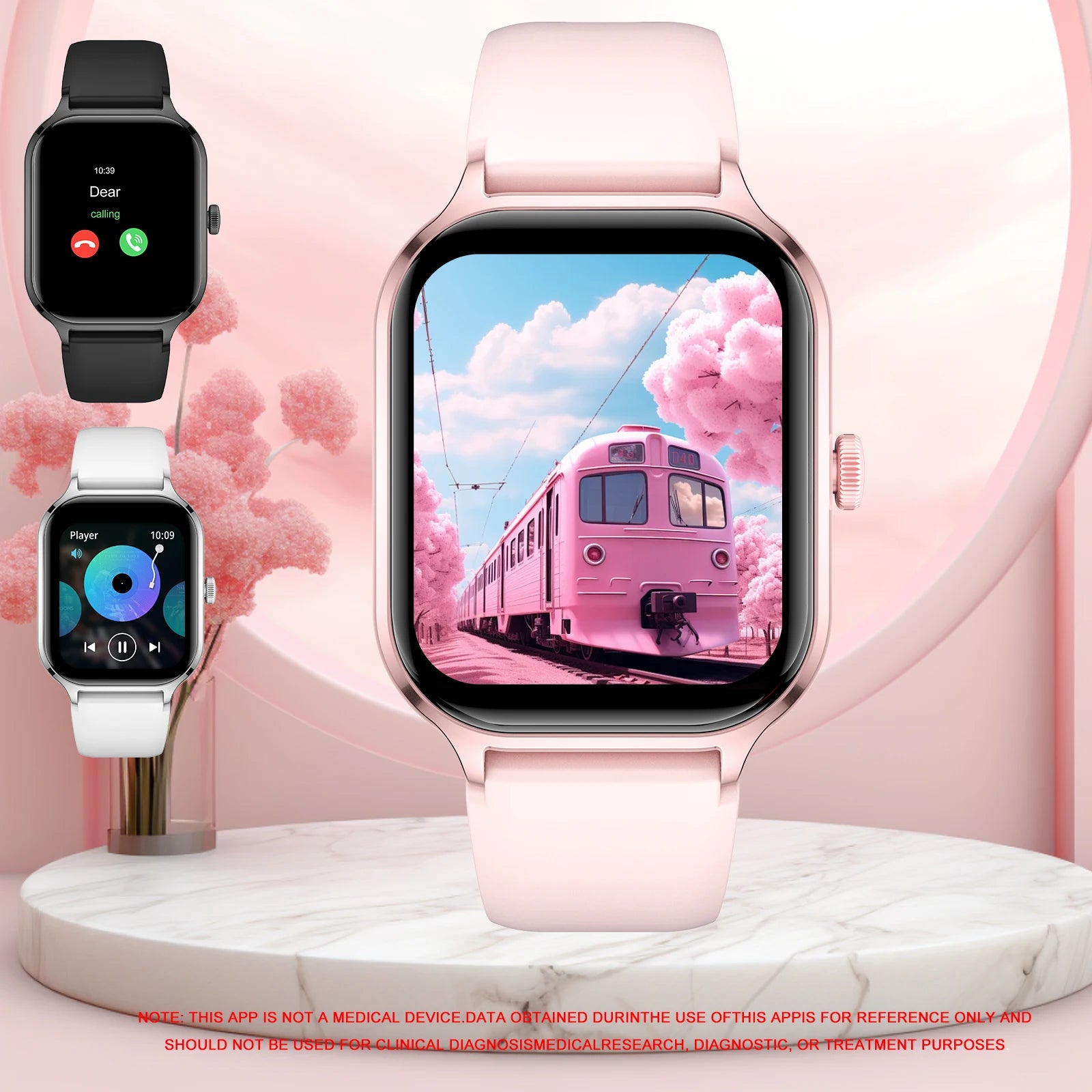 Reloj inteligente para mujer, pantalla táctil completa, llamadas Bluetooth, rastreador deportivo de actividad física, reloj inteligente para mujer