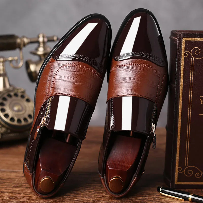 Zapatos Oxford negros clásicos de vestir