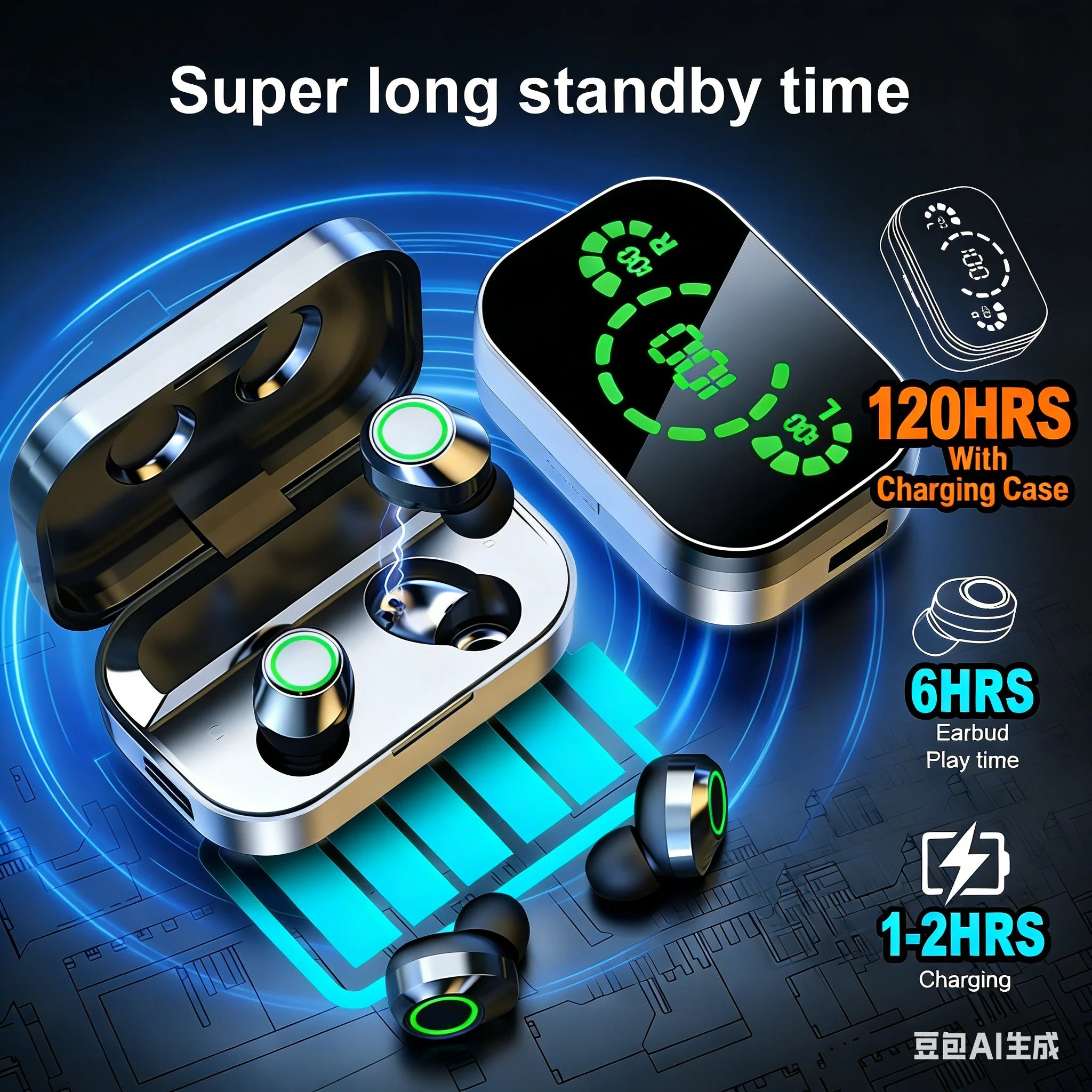 TWS Bluetooth Sports Earbuds