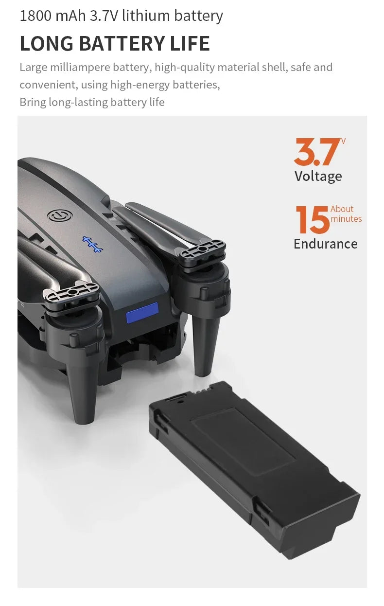 Dron RC 2024 E99Pro profesional 4K con cámara HD gran angular de 1080P, helicóptero plegable, WIFI FPV, función de mantenimiento de altura, juguete de regalo