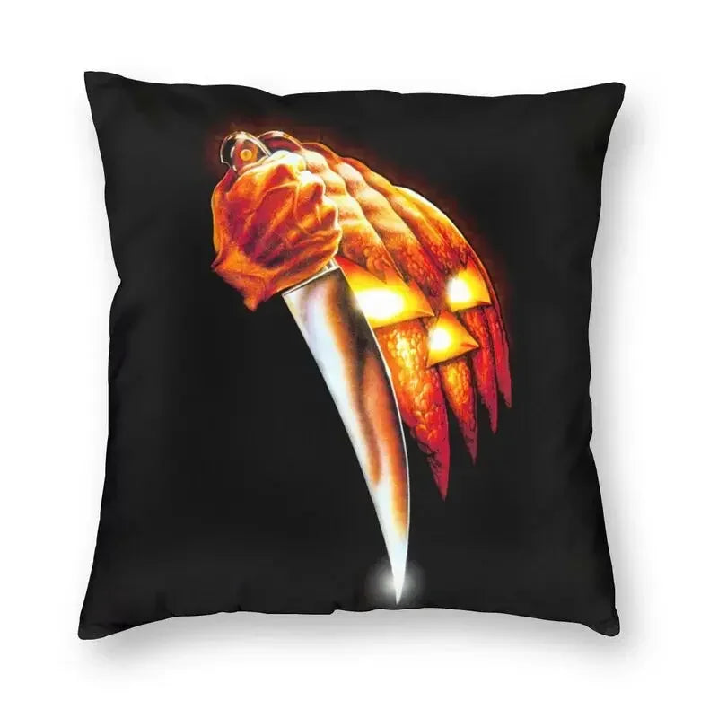 Funda de almohada cuadrada Michael Myers Halloween Horror Movie para decoración del hogar, funda de cojín con estampado 3D para sofá, funda de almohada de moda