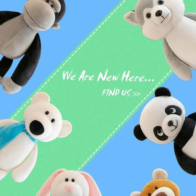 Peluches Animaux Jouets Poupées Douces Jungle Lion Éléphant Tigre Chien Renard Singe Cerf Enfants Cadeau Kawaii Bébé Enfants Hobbie Jouets