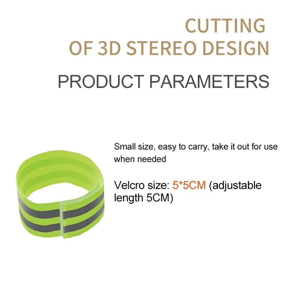 Refleksbånd for håndledd, arm, ankel, ben, refleksstropper med høy synlighet for nattturer, sykling, løping, sikkerhetsrefleksbånd