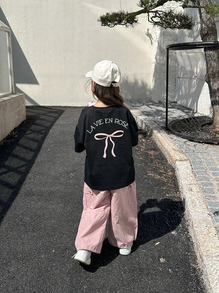 Ropa Infantil Niña Niños Camiseta de Manga Corta Ropa de Niña Verano Tops Ropa de Niños Ropa de Niño Ropa De Niña Ropa De Niño